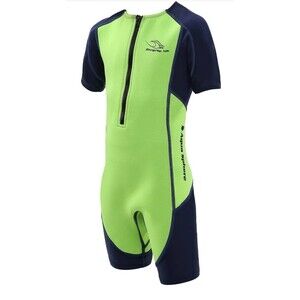 NEW Aqua Sphere Stingray Short Sleeve Youth Childrens Kids Wetsuit Size 4 Green